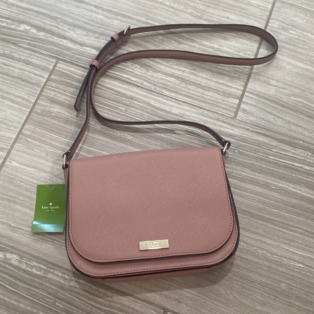 Kate Spade Laurel Way Large Carsen crossbody bag & Bitsy wallet Dusty Peony NWT - Picture 4 of 14